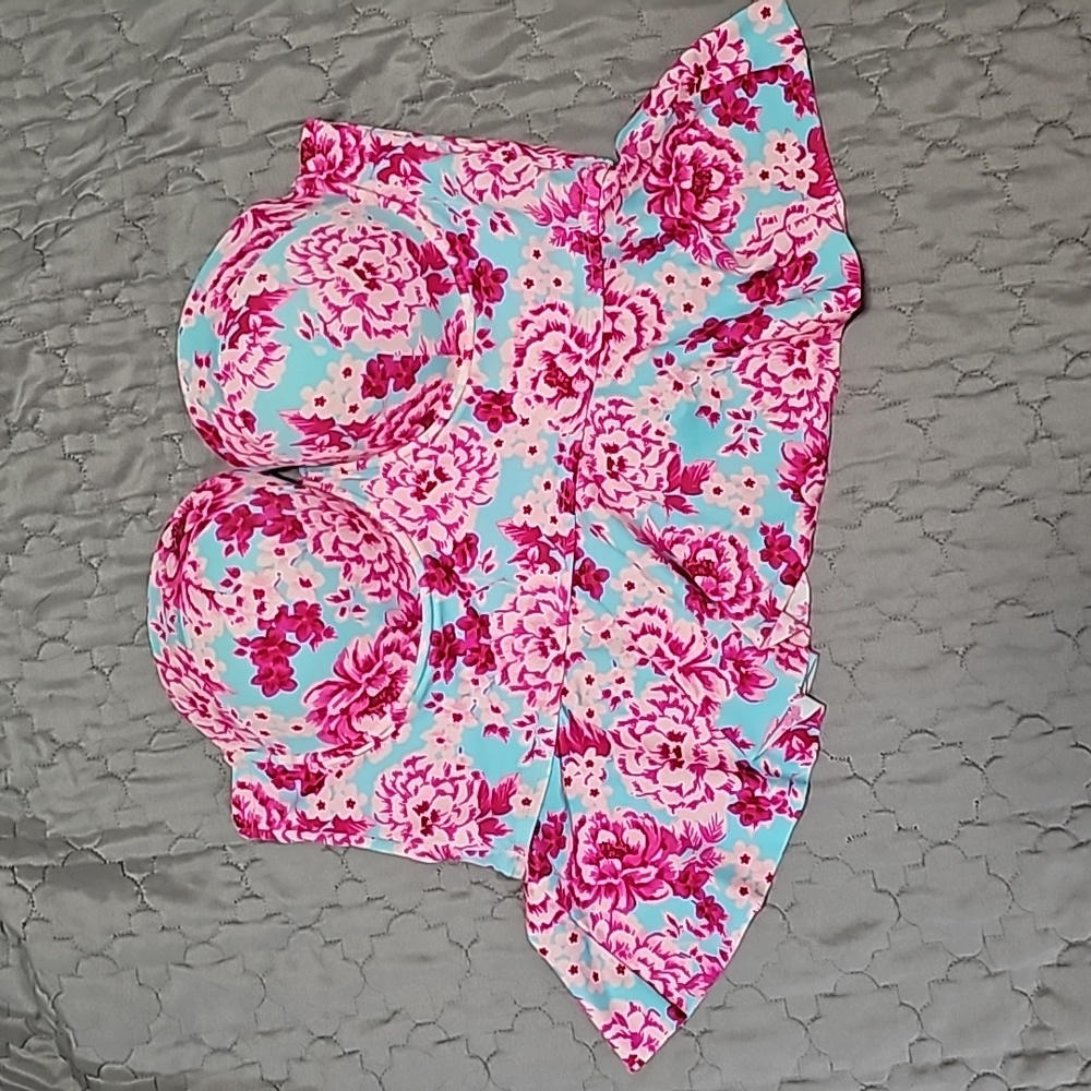 TORRID peplum tankini top